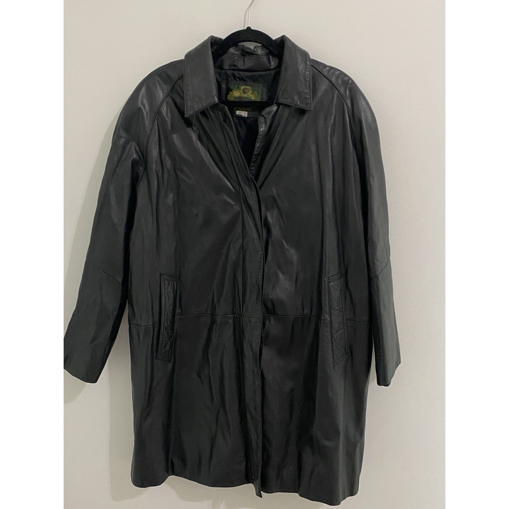 Vintage Avanti Lady Leather Black Jacket-Size 1x